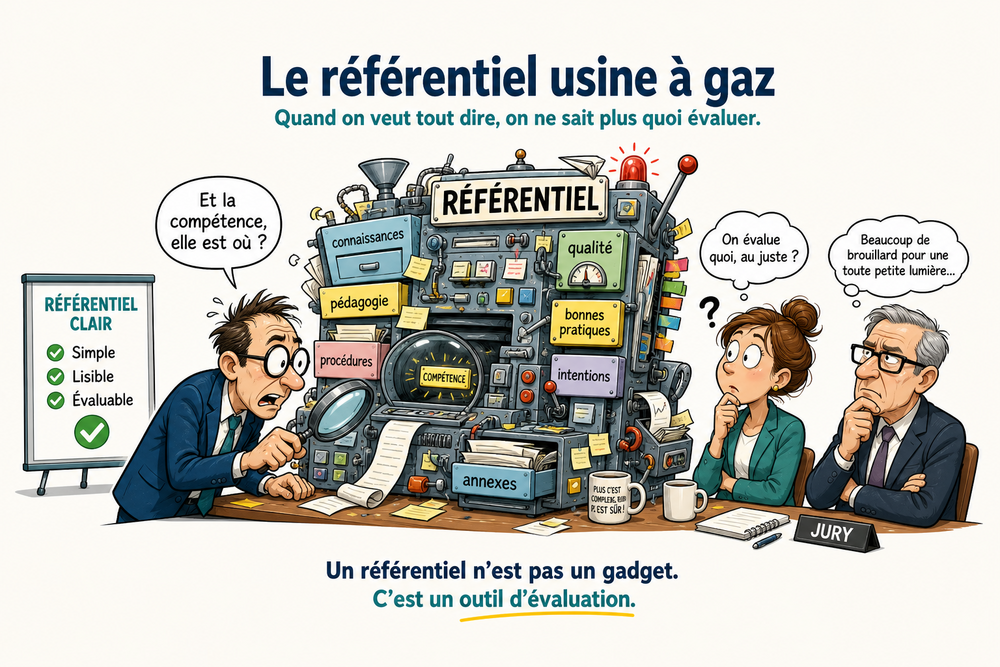 Le pi&egrave;ge du r&eacute;f&eacute;rentiel trop dense : quand vouloir tout dire fragilise l'&eacute;valuation