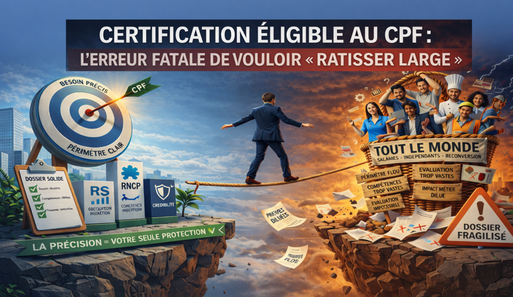 Certification &eacute;ligible au CPF : pourquoi vouloir "ratisser large" fragilise un dossier