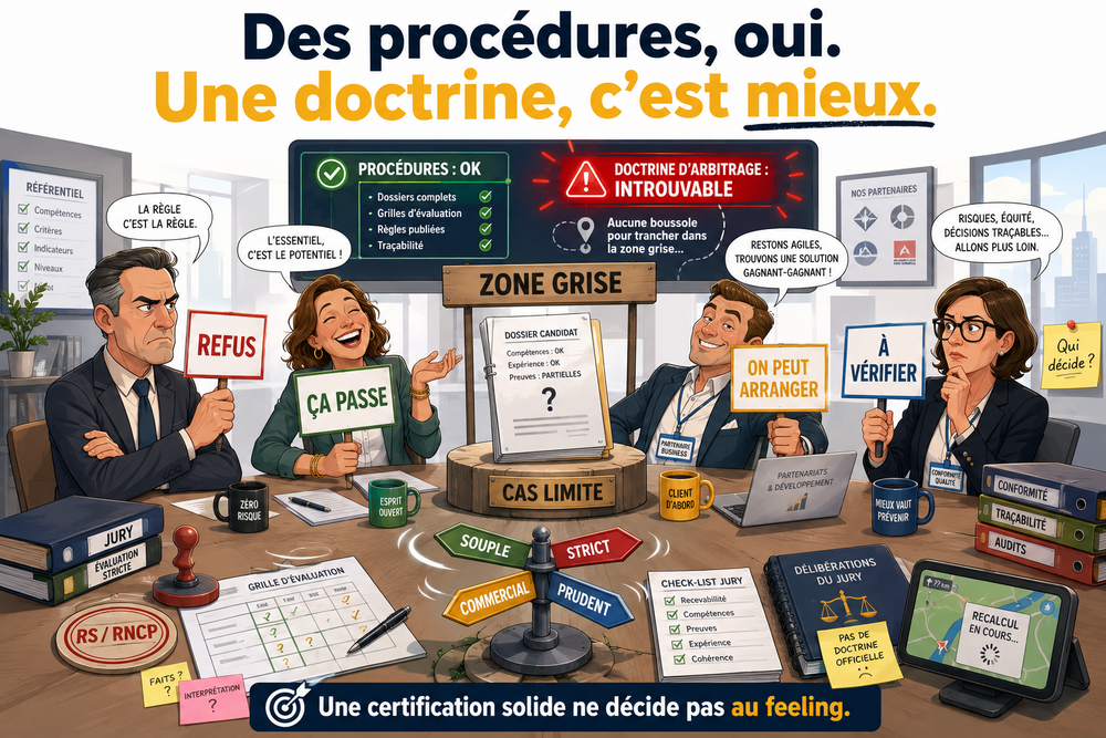 Une certification fragile ne manque pas toujours de procédures. Elle manque parfois de doctrine. Une certification fragile ne manque pas toujours de procédures. Elle manque parfois de doctrine.